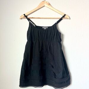 Vince Womens 100% Silk Black Spaghetti Strap Scoop Neck Cami Tank Top Size S